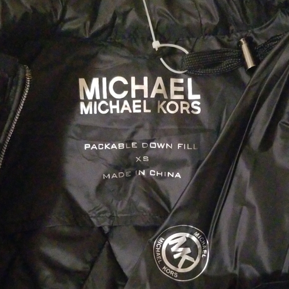 SALE! Michael Kors Packable Down Jacket Hood XS S - Picture 8 of 8